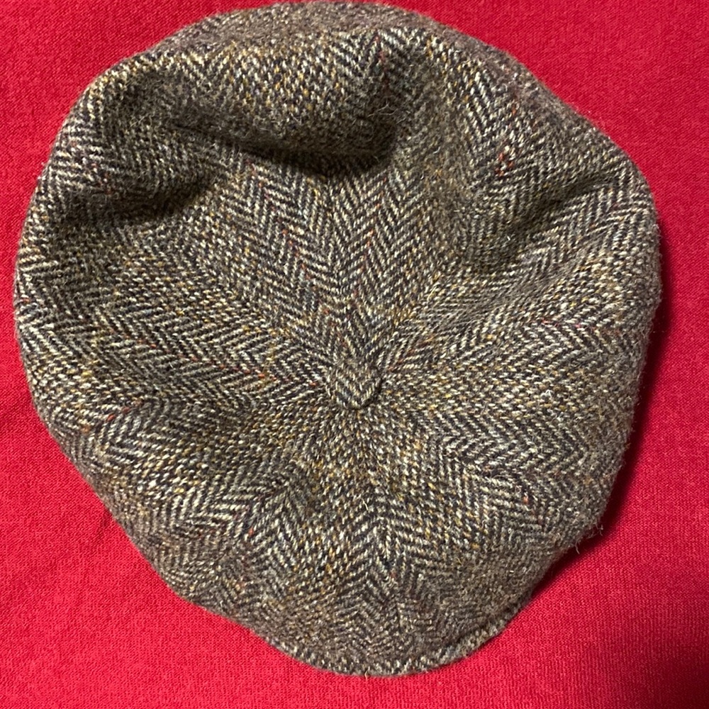 STETSON Harris Tweed 100% Virgin Wool Handcrafted in Germany -Brown Herringbone